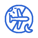 icone d'itinéraire de voyage